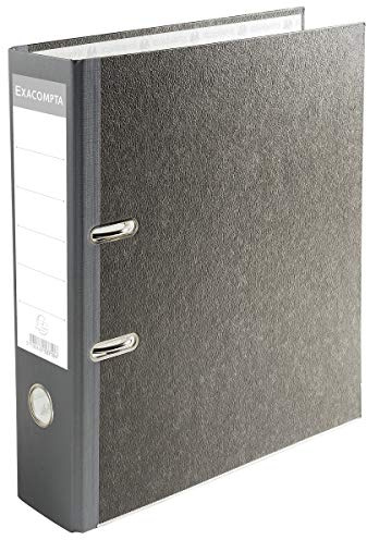 Exacompta 53710E 10er Pack Recycling-Ordner Wolkenmarmor. 7 cm breit DIN A4 grauer Rücken Ringordner Aktenordner Briefordner Büroordner Pappordner