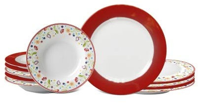 Flirt by Ritzenhoff & Breker Doppio Shanti Rot Tafelservice 12tlg.