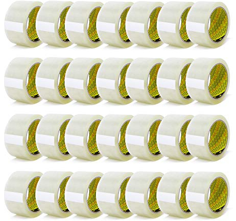 3M Scotch Lot de 36 rouleaux de ruban adhésif d'emballage 305 PP, déroulement silencieux, ruban adhésif d'emballage de qualité 3M, 66 m x 50 mm, transparent