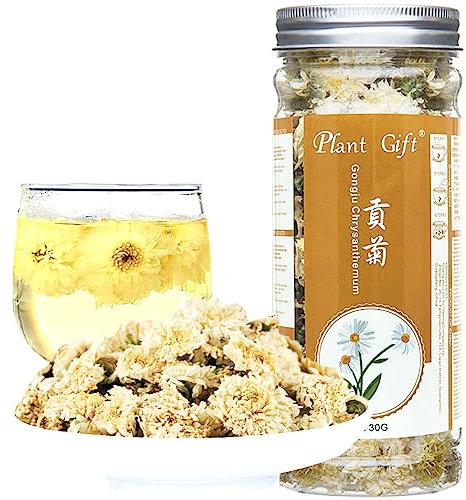 Plant Gift Huangshan Gongju Yellow Chrysanthemum Tea( Thé chrysanthème / Fleur de Chrysanthème Jaune ) Santé Fleur chinoise à base de plantes 30G / 1oz