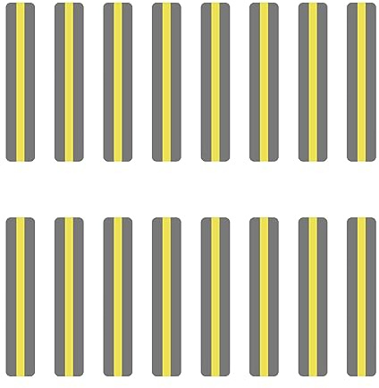 Larcele 16 Pièces Bande de Lecture Guidée Dyslexie, Règle de Lecture de Surbrillance Colorée Règle de Suivi pour Dyslexie Enfants Élèves Lecteurs DDBQ-01 (Jaune)