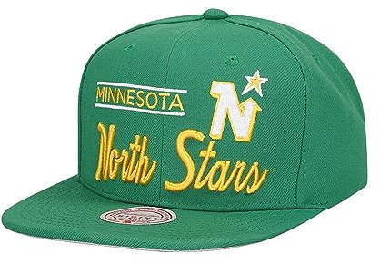Mitchell & Ness Minnesota North Stars Lock Up Vintage Snapback Cap