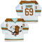 TronX Sudbury Bulldogs Shore 69 Series Hockey-Trikot für Erwachsene, Weiss/opulenter Garten, Klein