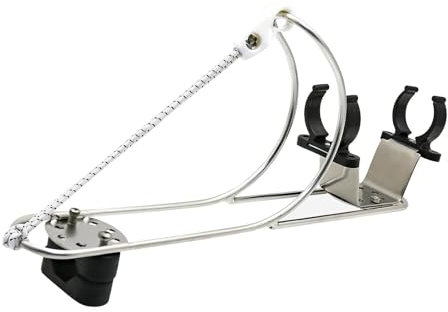 rockible Soporte para aro Salvavidas para Barco, Soporte para aro Salvavidas Marino, portátil, fácil de Instalar, Soporte para aro Salvavidas para Barco, Abrazadera Doble