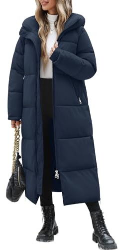 Vancavoo Cappotto Donna Invernale Giubbotto Lungo Giacca Imbottita Parka | Giacca Trapuntata Calda con Zip a Doppio Cursore, Spacchi Laterali con Zip e Tasche Laterali