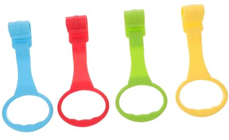 Gatuida Anillas de Tracción para Bebés, 4 Piezas, Plástico, para Cunas y Parques Infantiles, Fáciles de Limpiar, Ayudan a Levantarse