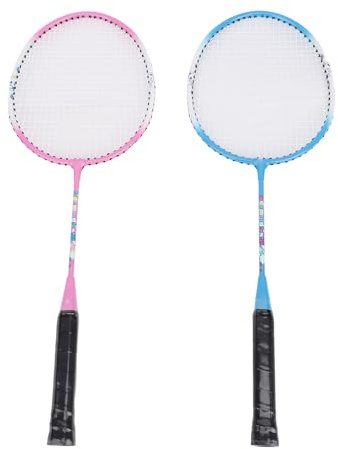 Generic Racchette da Badminton da 2 Pezzi, Set da Badminton Leggero in Nylon con Design del Telaio Migliorato, Ideali per Allenamenti e Competizioni all'aperto
