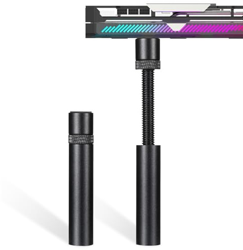 SHENLIU 1 st. grafikkortshållare, GPU-hållare aluminium grafikkortshållare GPU-stöd höjdjusterbar grafikkortshållare (75 mm–120 mm)