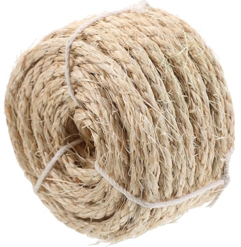 Milisten Corda Design Semplice per Tiragraffi Gatti Resistente in Sisal Naturale e Protezione dai Graffi per Mobili in Legno e Alberi per Gatti