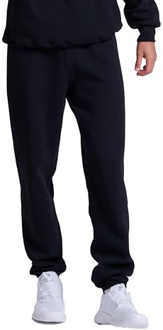 Russell Athletic Dri-Power Pantalon de survêtement à Bas fermé (sans Pochettes), Noir, Taille L Homme