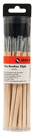 Dickie Dyer 983411 Flux Brushes 25pk Wooden Handle , Black