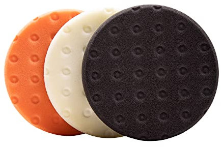 Lake Country CCS Pad Kit - 3 Pads for Cutting, Polishing & Finishing - Premium Grade Hook-and-Loop Versatile for All Tools and Polishers - Coarse Buffing Pad Safe for All Finishes (5.5)
