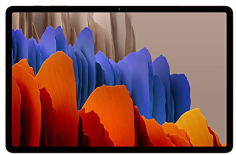 Samsung Galaxy Tab S7+, Android Tablet mit Stift, WiFi, 3 Kameras, großer 10.090 mAh Akku, 12,4 Zoll Super AMOLED Display, 256 GB/8 GB RAM, Tablet in Bronze
