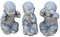 Stone and Style Steinfigur 3er große Buddha Shaolin Mönche 26 cm hoch Nichts sehen hören Sagen