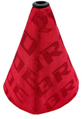 Sylvil Car Shift Knob Dust Cover, Shift Boot Cover, Hyper Fabric Manual/Automatic Shifter Shift Boot Cover, Gear Shift Knob Cover for Protection & Decor, Universal Car Accessories (Red)