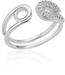 Gu Feng Blauer Zirkon-Kronenring für Frauen Edelstahl-verstellbarer Kronenring