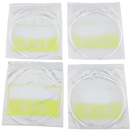4 Uds Cuerda de Ukelele Repuesto Cuerda de Nailon Accesorio de Instrumento Transparente