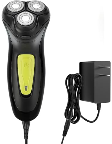 BlueFire Head Shaver for Bald Men, Corded 3D Electric Rotary Shavers with Pop-up Trimmer,Bald Head Close Shaver for Men, Rotary Shaver Electric Dry Shave (Yellow)