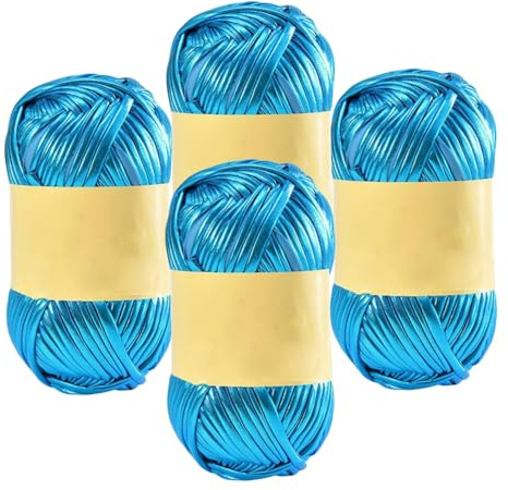 Hilo metálico para camiseta, hilo metálico brillante para camiseta, hilo metálico brillante, hilo metálico, hilo grueso, hilo metálico para tejer ganchillo, bolsa de bricolaje, proyectos de cojín,