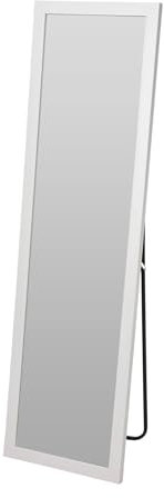 Well Home Espejo de Pie 25,2x125,2cm Blanco con Soporte metálico