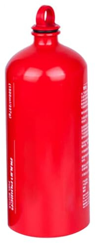 Jcasbdn Fuel Bottle, 1500ml Portable Aluminum Alloy Fuel Bottle Motorcycle, Leak-Proof Oil Container, Motorcycle Gas Can for Outdoor