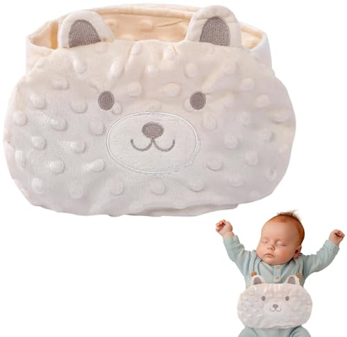 Rppiup Kirschkernkissen Baby, Wärmekissen Anti-Kolik Gürtel, Wärmegürtel Kirschkerne, Koliken und Gas Relief für Neugeborene und Kleinkinder, Mikrowelle, Geschenk zur Geburt & Taufe (Beige)