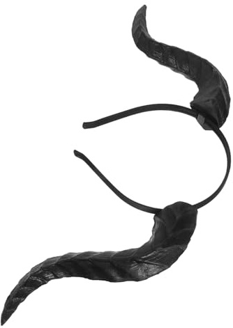 MUELODSIC Demonhorns Hårband med Avtagbara Oxhorn Elastiskt och Lätt för Halloween Maskeradaccessoar för Kvinnor och