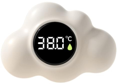 Thermometre Bebe Bain | Numérique Intelligent Flottant - Forme De Arrondi, Avec Écran LED, Étanche, Mesure Précise Pour Piscines, Douches Familiales, Baignoires
