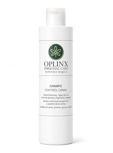 OPLINX Champú Control Canas, Activo Anticanas, Agua de Uva, Leche de Quinoa, Pigmentos Violetas