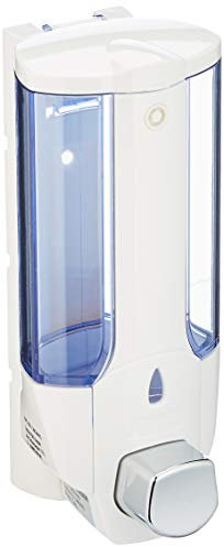 axentia Dispenser sapone liquido da parete per bagnoschiuma, shampoo, lozioni, capacità di 380 ml