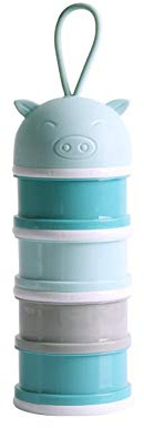 chlius Leche en Polvo, Dispensador Fórmula Portátil 4 Capas Caja Dosificadora para Bebés Leche En Polvo Sin BPA Y Almacenamiento Contenedores Aperitivos para Viajes Y Hogar