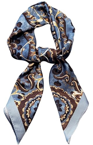 MAIRY Satin Head Scarf Silk Bandana Fashion Ladies Scarfs Gifts for Women Lightweight Neckerchief Shawls and Wraps 07901