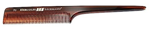 Hercules Sägemann Stielkamm Cellon 70 handgemacht ca. 19 cm gleichmäßige normale Zahnung Lockenkamm Kamm (70)