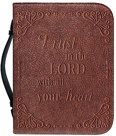 Dajingkj Bibelhülle Mit Reißverschluss Herren Braun Leder Bibelhülle Klein Personalisiert Bibeltasche Bibel Buchumschlag Herren Tasche Bibel Buch Kirche Henkeltaschen