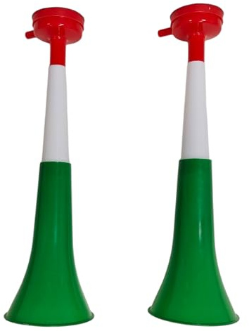 Pandiui23 Tromette Vuvuzela Due corpi. Accessorio per calcio e celebrazioni sportive. Tromba d'aria rumorosa per l'animazione Ideale per il trasporto (2 Prodotti, Italia)