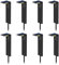 Lot de 8 balises solaires à planter LED blanc froid OSTRY H41cm Lumière Extérieur, Eclairage Solaire pour Jardin Chemin
