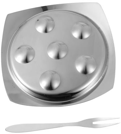 GREENADSCAPE Schnecken-austernteller Dekoratives Edelstahltablett Für Schneckengabel Zum Herausnehmen Für Zuhause Oder Im Restaurant