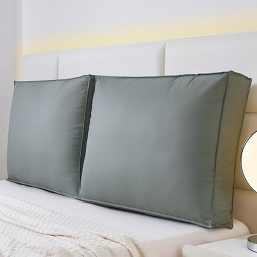 UWOBTN Cuscino da Lettura per Letto e Divano Matrimoniale/Singolo Cuscini Testata Letto 60/70/80/100/90cm Supporto Lombare Cuscino Rimovibile Grande Cuscino da Parete(Color 4,80x50x15cm1pc)
