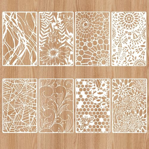 Cosmeria Schablonen Set Für DIY Kunst, 12 Stück, 28×18cm, Flexibel Und Wiederverwendbar, Für Textilgestaltung, Wände Und Kreative Projekte