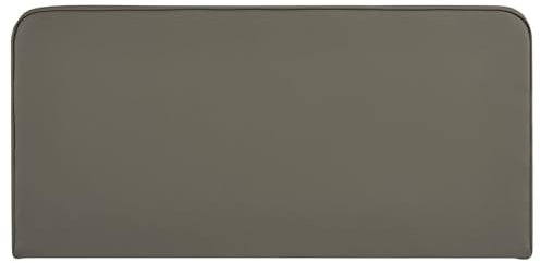 IDIMEX Kopfteil Riven gepolstert mit Wandbefestigung grau - Bettkopfteil 140 cm, headboard mit Kunstlederbezug, Kopfende für Boxspringbett