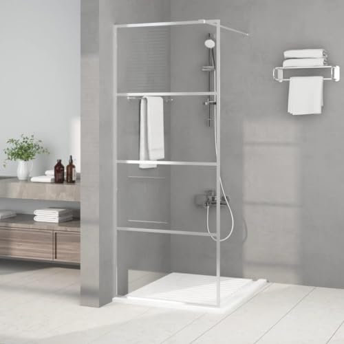 Gecheer Silver duschvägg 80 x 195 cm ESG transparent glas, nisch duschhållare, nisch duschbox, infälld duschbox, nischdörr duschbox, glasduschdörr, P152135