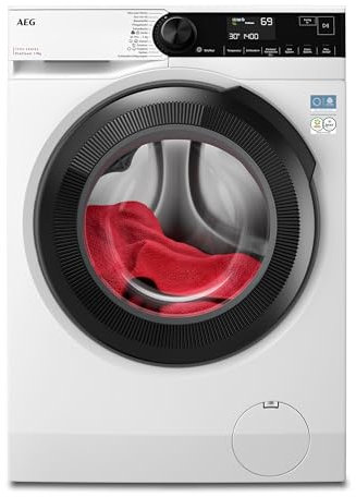 AEG Waschmaschine 9kg, Serie 7000 ProSteam: Auffrischfunktion mit Dampf statt Waschen, A-20%, Leise, Mengenautomatik, Startzeitvorwahl, Nachlegefunktion, Vollwasserschutz, 1400 U/min, LR7AMZ491FL
