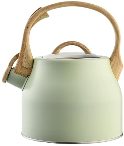 MotiveTech Hervidor de Agua con Silbato para Estufa, Tetera de 3 L, Tetera Portátil de Acero Inoxidable con Silbato Fuerte para Cocina Al Aire Libre, Dormitorio