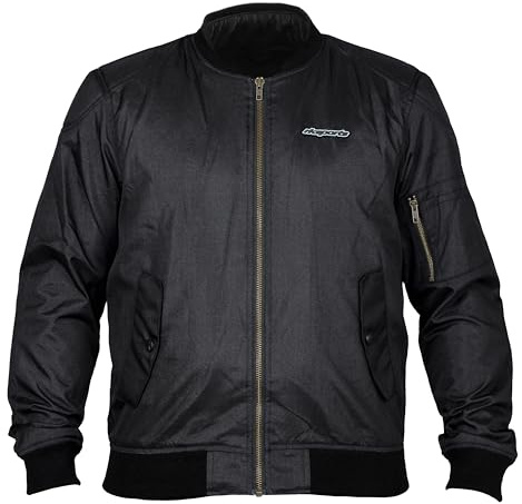 RKsports Motorcycle Motorbike Scooter Waterproof Bomber Jacket CE Armoured (2XL, Black)