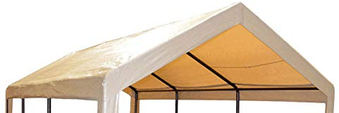 Impact Canopy ersättningstopp för 10 x 20 Carport baldakin, brun – endast topp