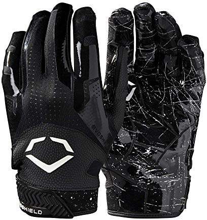 Wilson EvoShield Burst FuÃŸball-Empfänger-Handschuhe, Schwarz, GröÃŸe XL