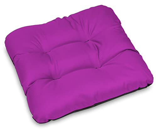 SuperKissen24. Coussin pour Chaise, Siège, Banc de Jardin, Canapé - Lot de 6 Coussins 45x45 cm - Bain de Soleil - Intérieur/Extérieur – imperméable - Fuchsia