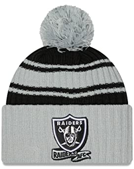 New Era Las Vegas Raiders NFL 2022 Sideline Sport Knit Grey Black Beanie - One-Size
