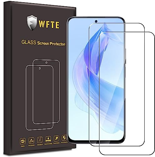 WFTE [2 Stück Schutzfolie für Honor 90 Lite Panzerglas Glasfolie 9H Härte, Anti-Kratzen, Anti-Bläschen Displayschutzfolien Panzer Schutz Glas für Honor 90 Lite
