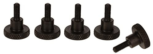 PrecisionGeek Lot de 5 vis moletées en acier noirci M3 x 6 mm DIN 464